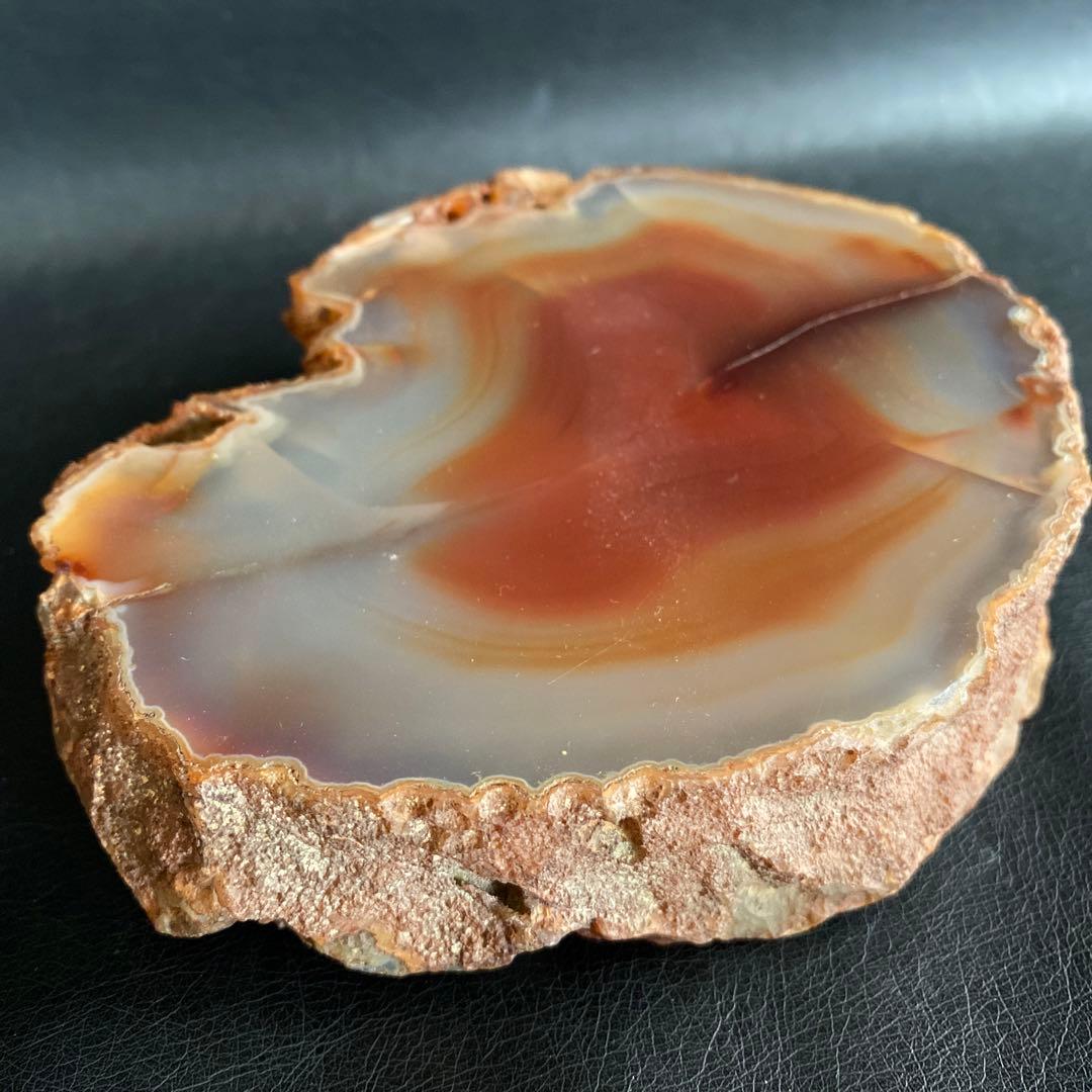 瑪瑙 断面 輪切り 原石 鑑賞石 飾り石 置物 メノウ　2点　まとめ売り