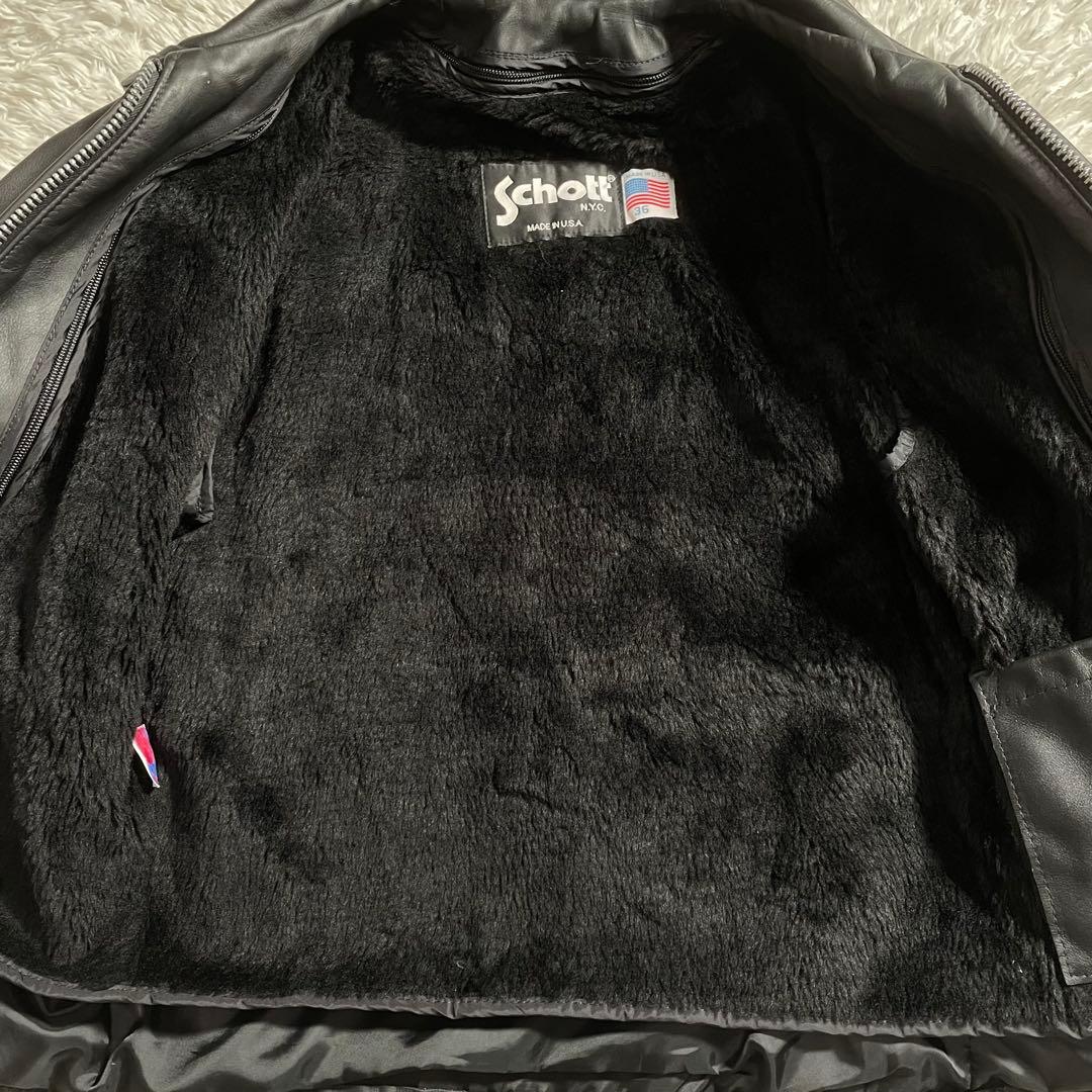 ショット シングルライダースジャケット レザージャケット ライナー付き 643