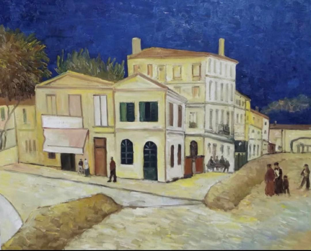 肉筆☆油絵☆F20号『黄色い家』ゴッホ/模写