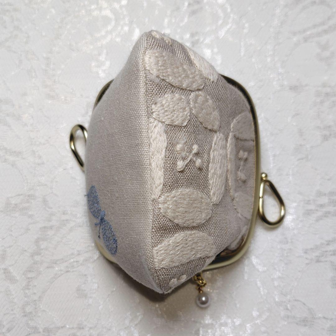 【専用】ミナペルホネン　ハンドメイド　がま口マルチケース　light blue