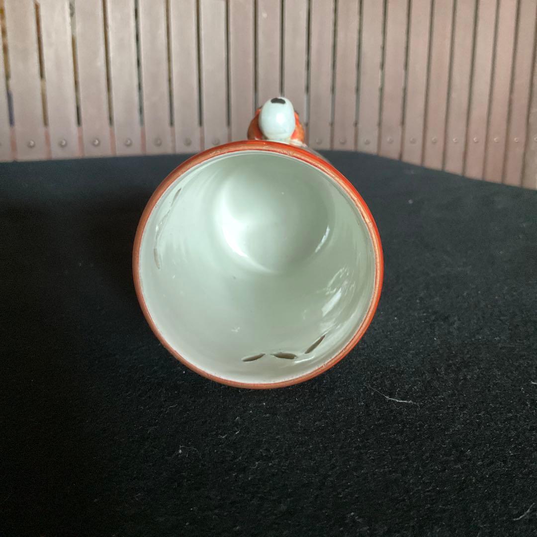 九谷焼　唐子三つ足筆筒　古九谷焼 赤絵金彩鳳凰文三つ足筆筒 九谷赤絵