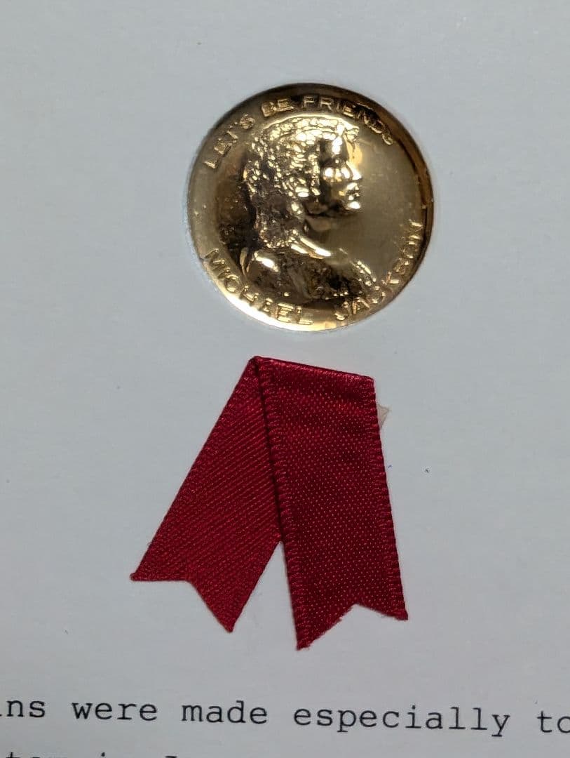 マイケルジャクソン来日記念メダル