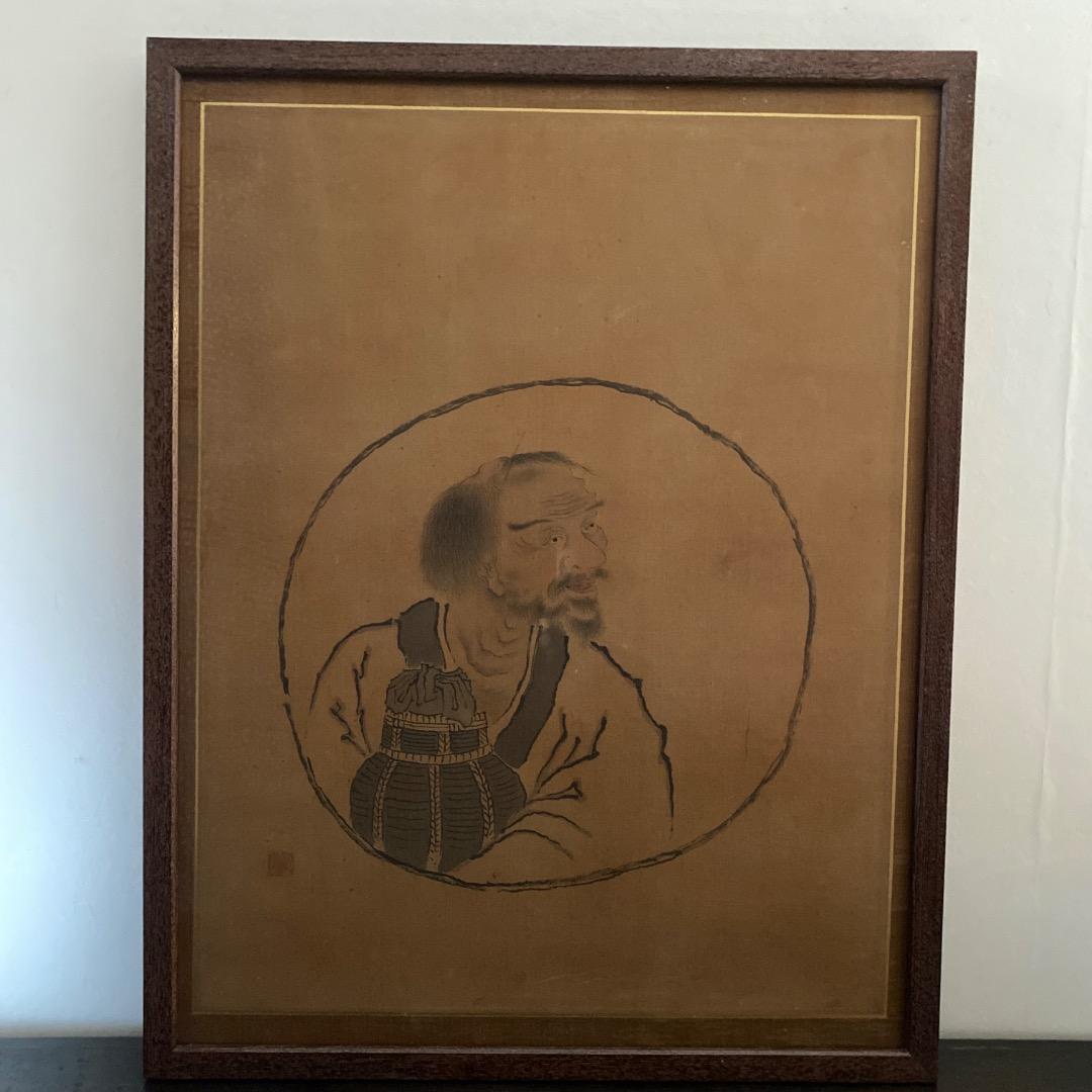 売茶翁 肖像画 絹本 額装 伊藤若冲 田能村竹田 数寄