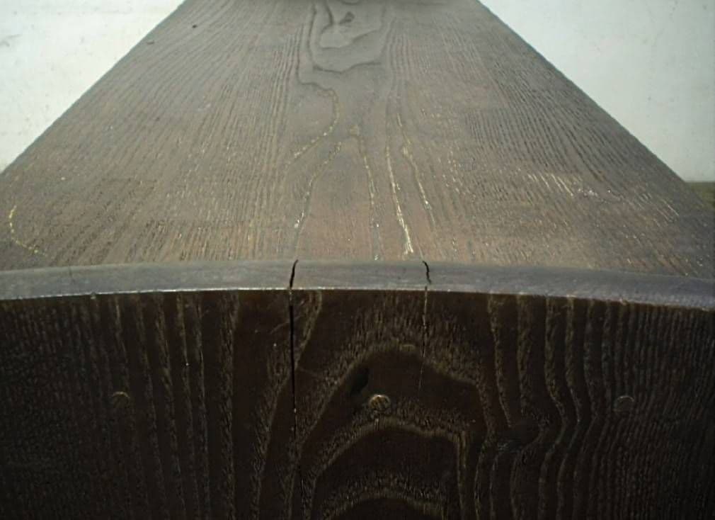 1060 アンティーク　ナラ材の文机　ローテーブル　引き出し　陳列台　レトロ