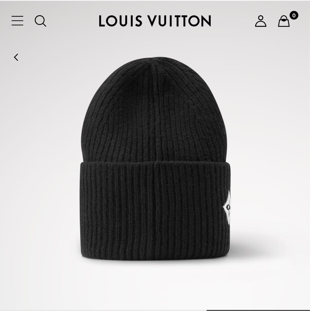 tLOUIS VUITTON ブラック ビーニー M77872
