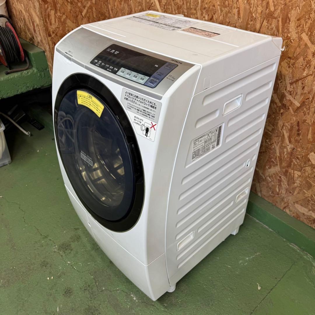 300 日立ドラム式洗濯機　大人気乾燥付きモデル　11/6キロ　左開き　小型