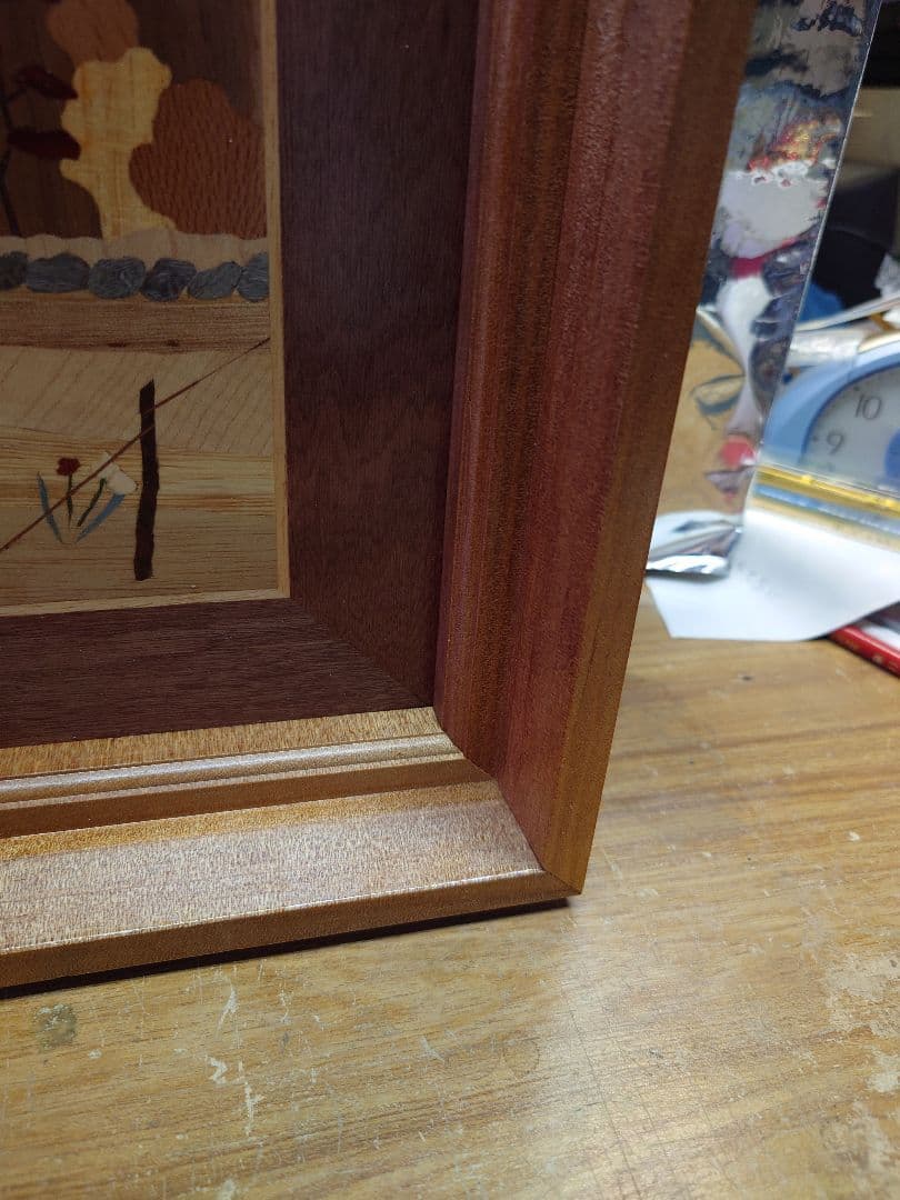 【日本の旅情シリーズ】 「飯豊の秋」 マーケタリー・木目象嵌 No.7