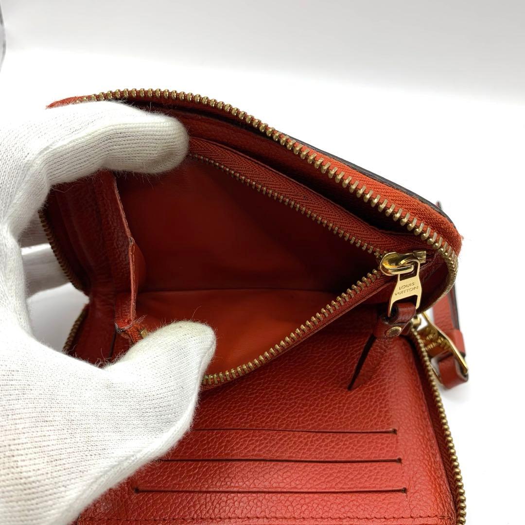 ルイヴィトン アンプラント ジッピーウォレット ラウンドファスナー 折り財布 革