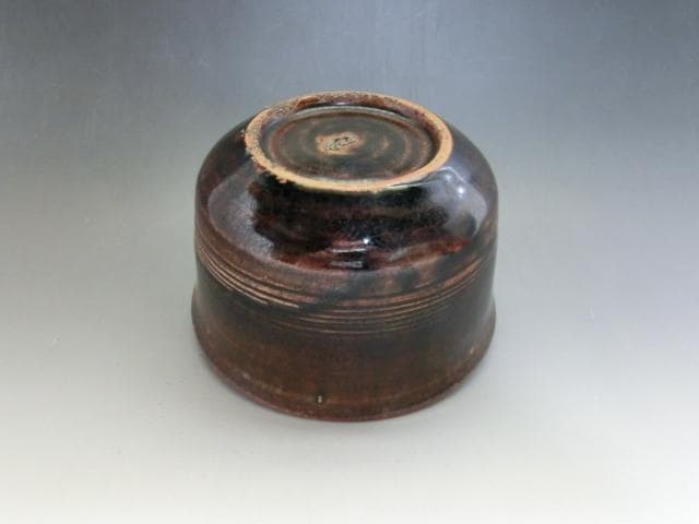 建水■飴釉 箆目溢し 古い時代物茶器 お茶道具 桐箱 古玩 古陶器 時代物骨董■