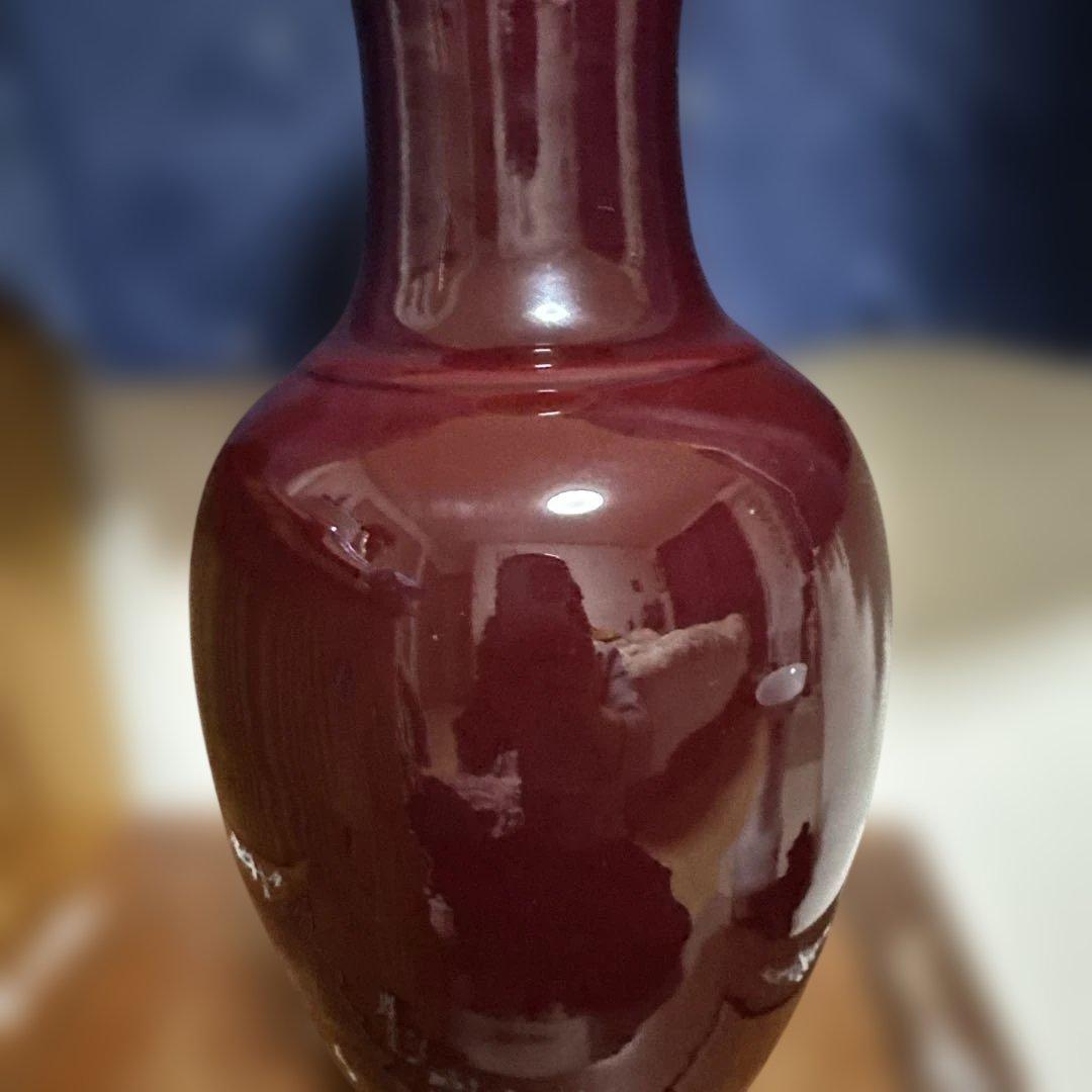 花瓶　中国花瓶　辰砂　中国美術　骨董品　景徳鎮　清時代