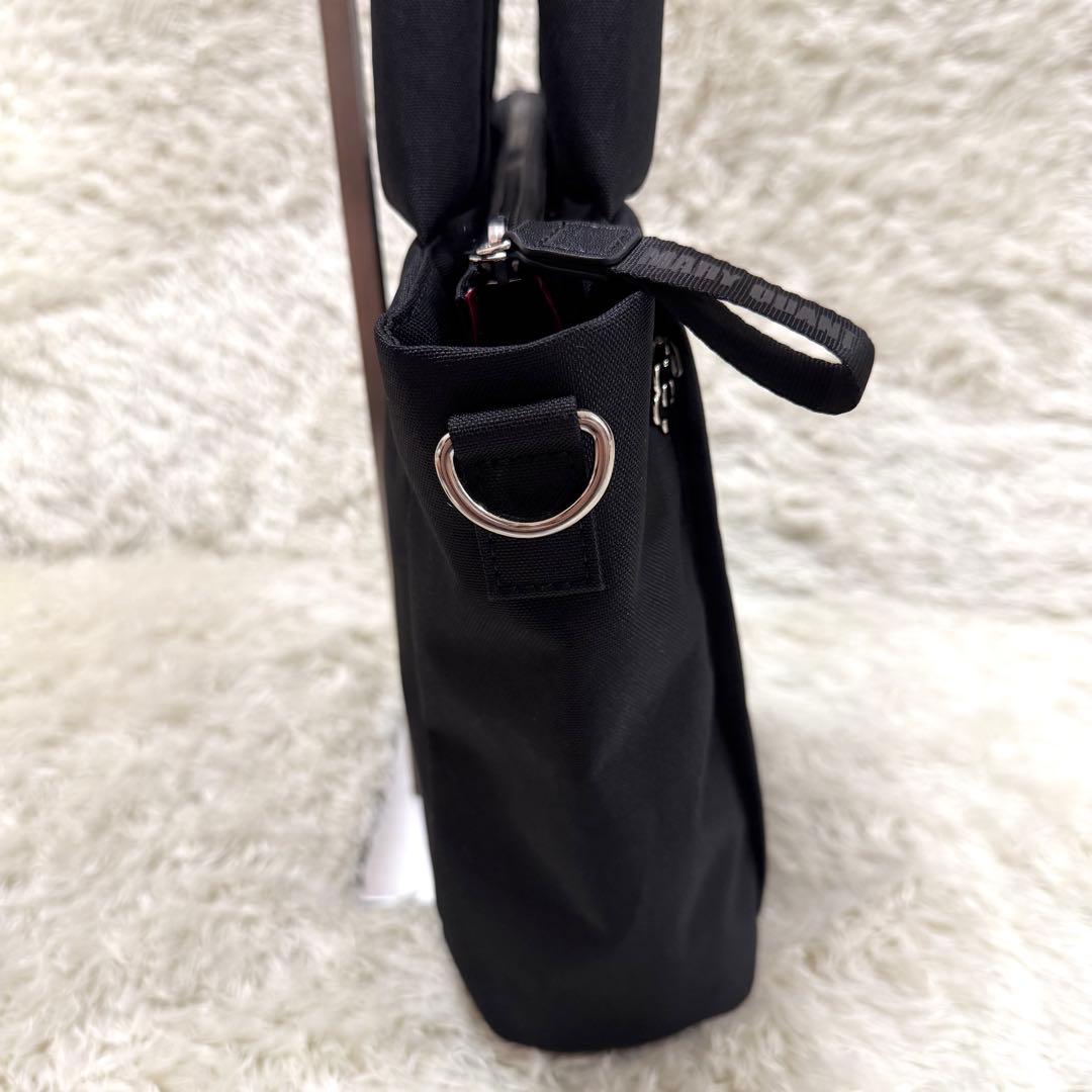 極美品✨マリークワント　デイジーパッチライト2WAYトート　CORDURA 黒