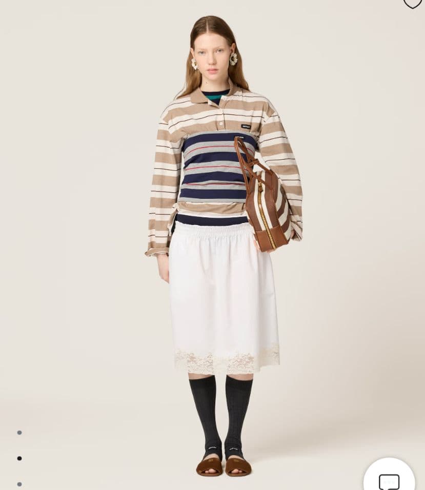 Twice モモ着用　ミュウミュウ　超美品正規品　コットンジャージー ポロシャツ