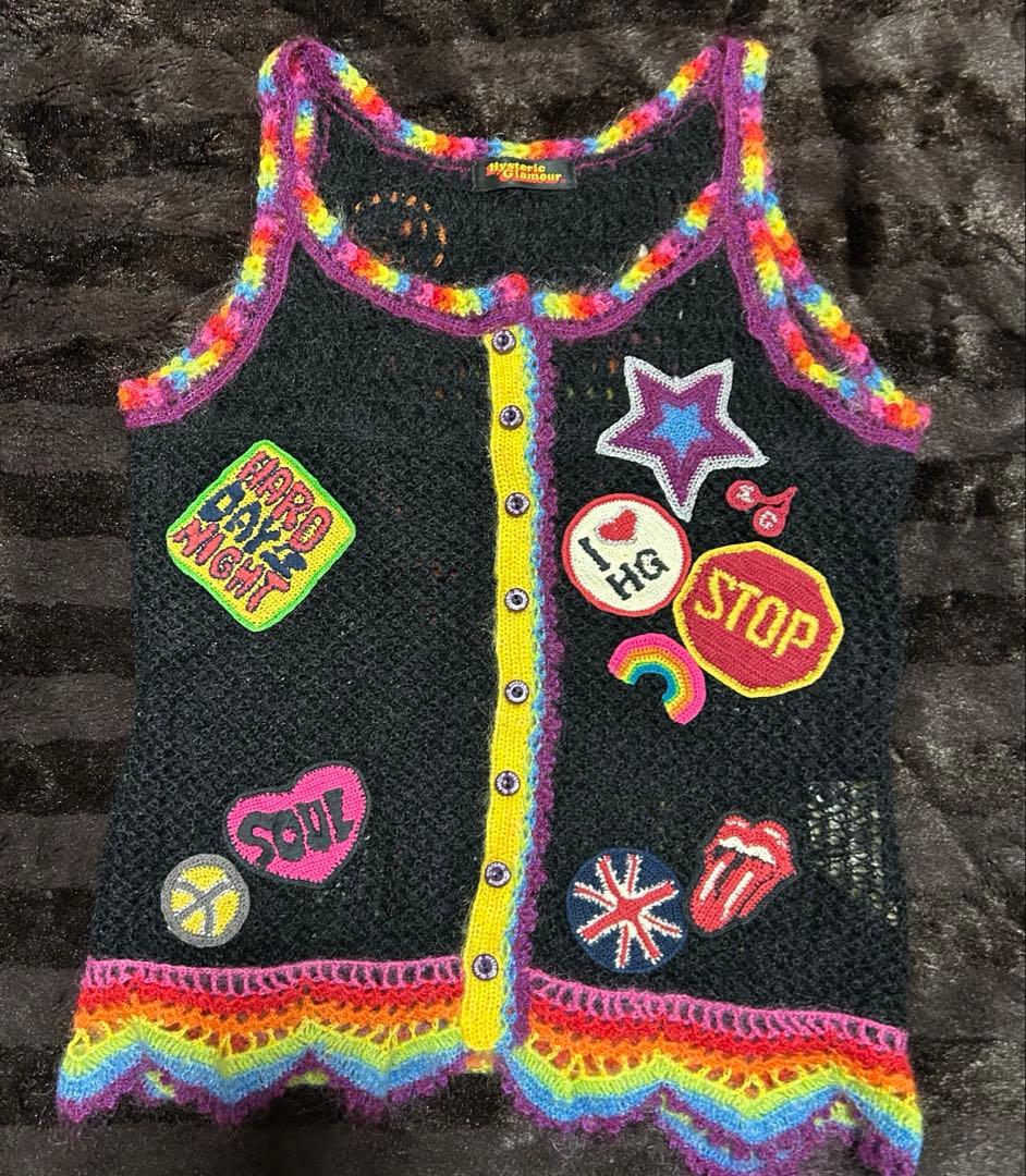美品　ヒステリックグラマー　ワッペン付きニットベスト