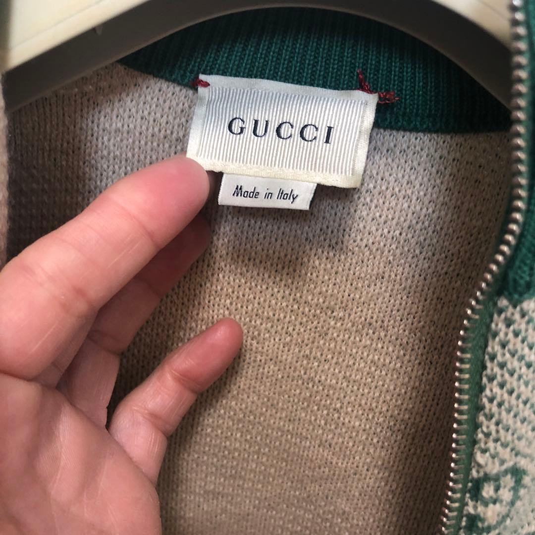 GUCCI ジップアップジャケット 24m グリーン系