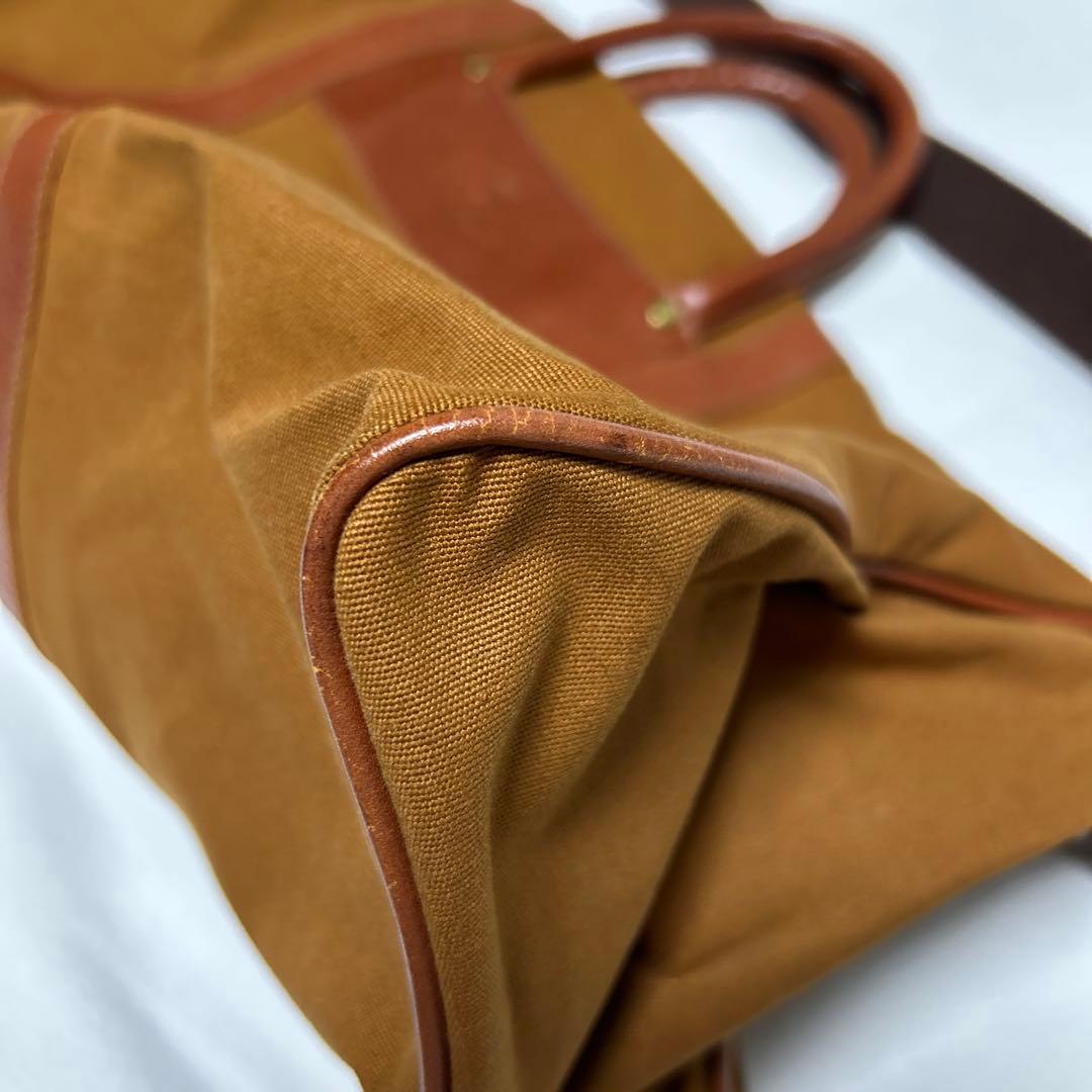 IL BISONTE ボストンバッグ ブラウン キャンバス