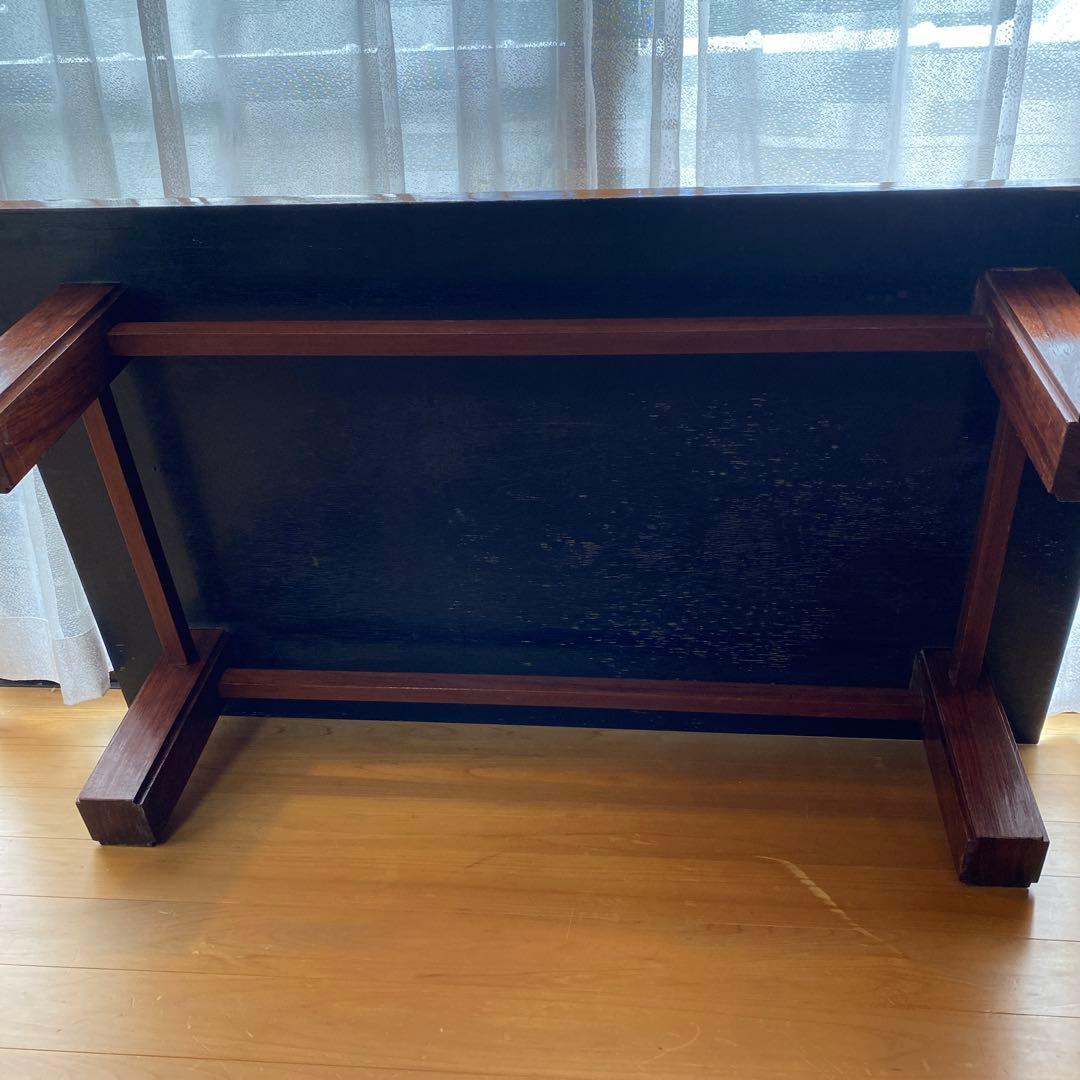 和室　ローテーブル　木目調 大きめ 木製座卓　　古家具　約７４✖️１２８✖️３２㎝