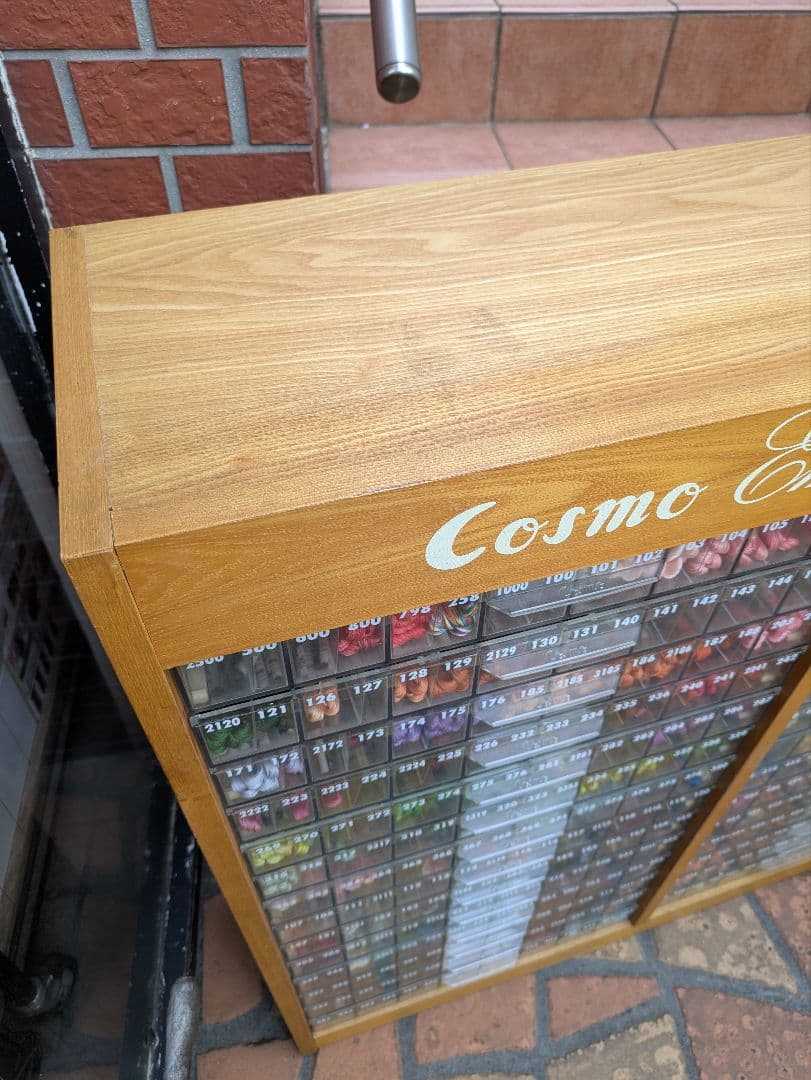 Cosmo 収納 什器 収納棚 店舗用什器 刺繍 刺繍糸 レトロ