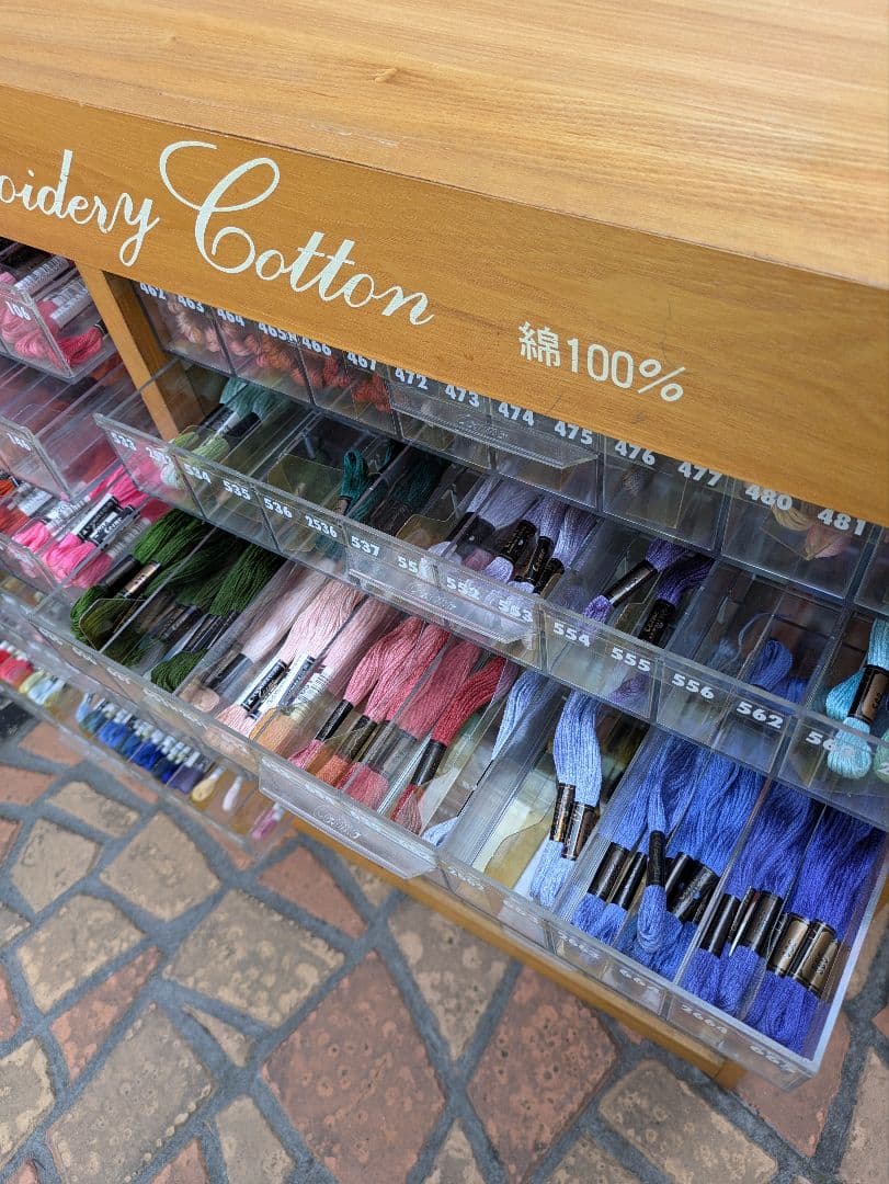 Cosmo 収納 什器 収納棚 店舗用什器 刺繍 刺繍糸 レトロ