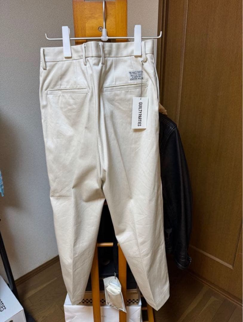 WACKO MARIA/ツータックチノトラウザース/WHITE/23ss
