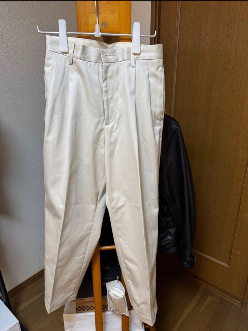 WACKO MARIA/ツータックチノトラウザース/WHITE/23ss