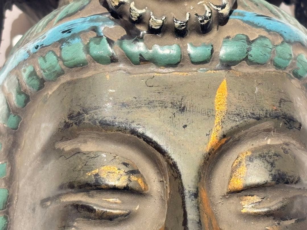 「木製面 月光菩薩」木製 1面|仏教美術 仏像 お面 アンティーク