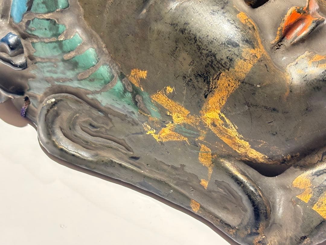 「木製面 月光菩薩」木製 1面|仏教美術 仏像 お面 アンティーク