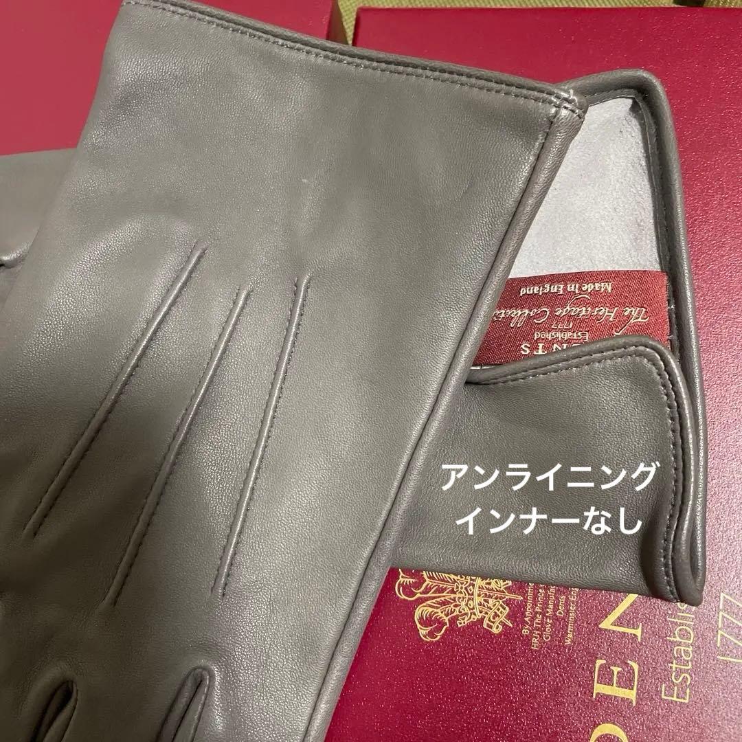 【未使用近い】美品/DENTSザヘリテージコレクション本革アンライニング手袋