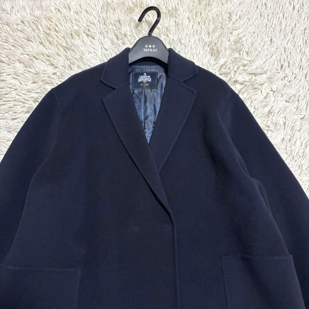 未使用級 スローブイエナ ダブルフェイスロングチェスターコート L相当