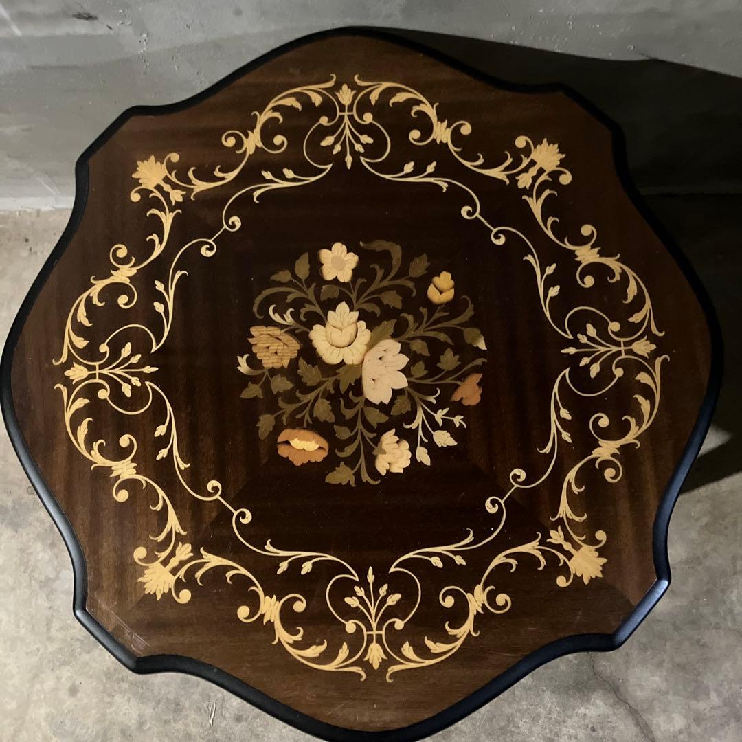 ヴィンテージ 象嵌 サイドテーブル ナイトテーブル アンティーク