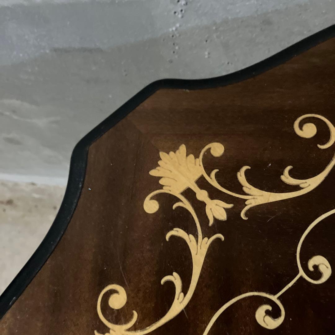 ヴィンテージ 象嵌 サイドテーブル ナイトテーブル アンティーク