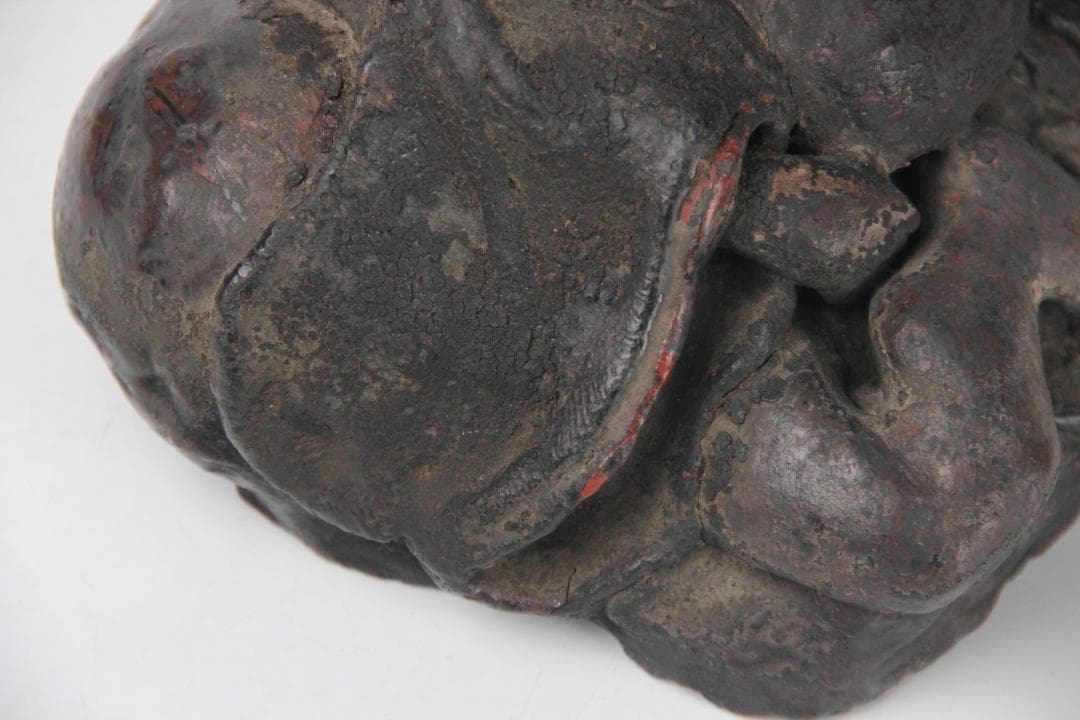 桃山時代 楽焼　田中 宗慶　達磨　だるま　置物　焼き物　箱付 EM19-18