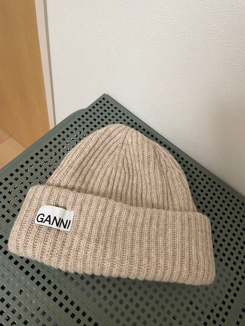 GANNI ガニー　Structured Rib Beanie ニット帽