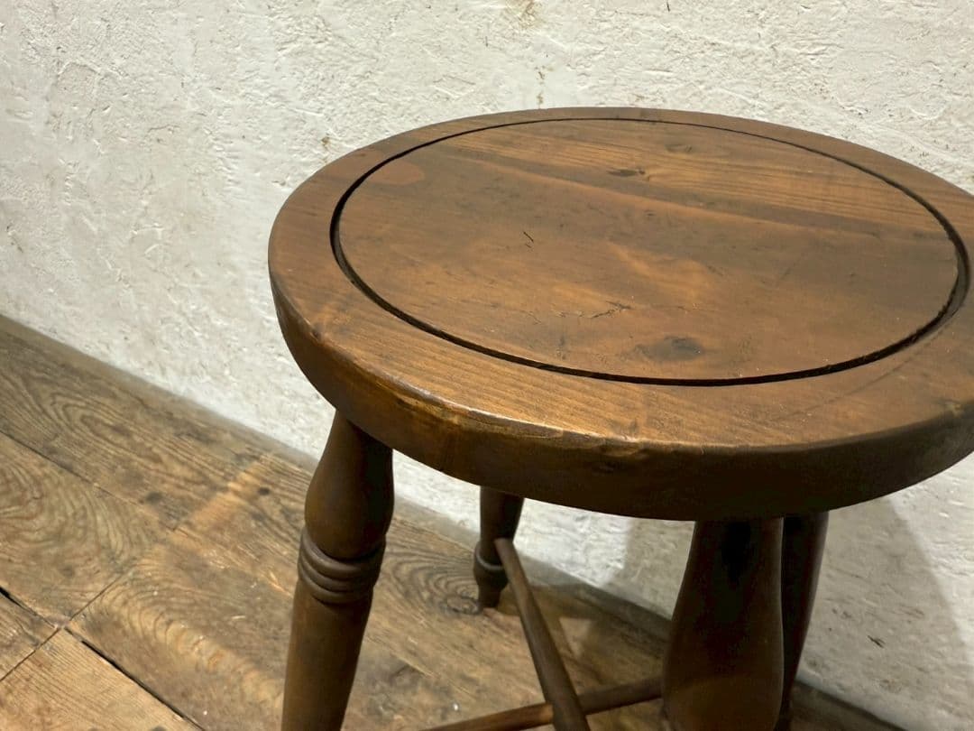 1185 ビンテージ　ハイスツール　丸椅子　イス　古家具　レトロ　アンティーク