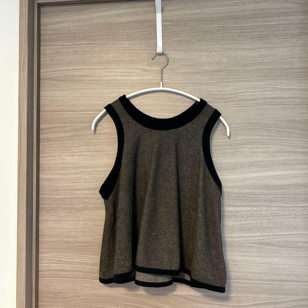 CLANE 25AW PILE FLARE TANK TOPS ブラウンサイズ2