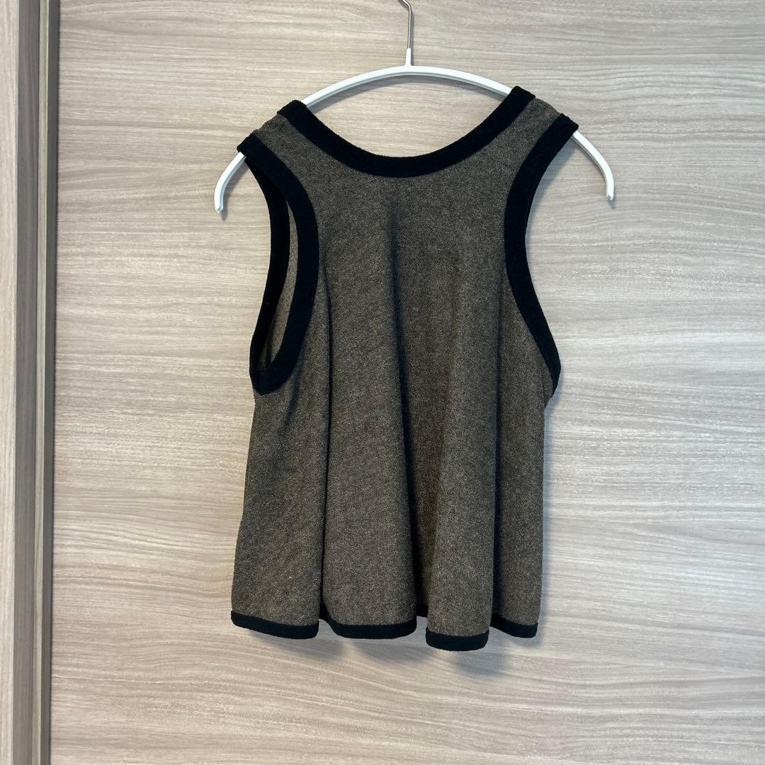 CLANE 25AW PILE FLARE TANK TOPS ブラウンサイズ2
