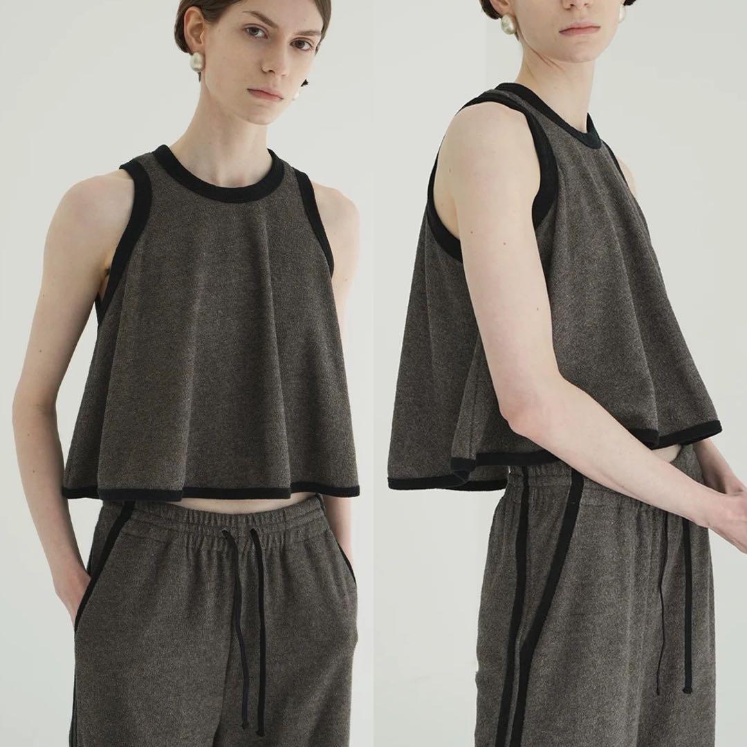 CLANE 25AW PILE FLARE TANK TOPS ブラウンサイズ2