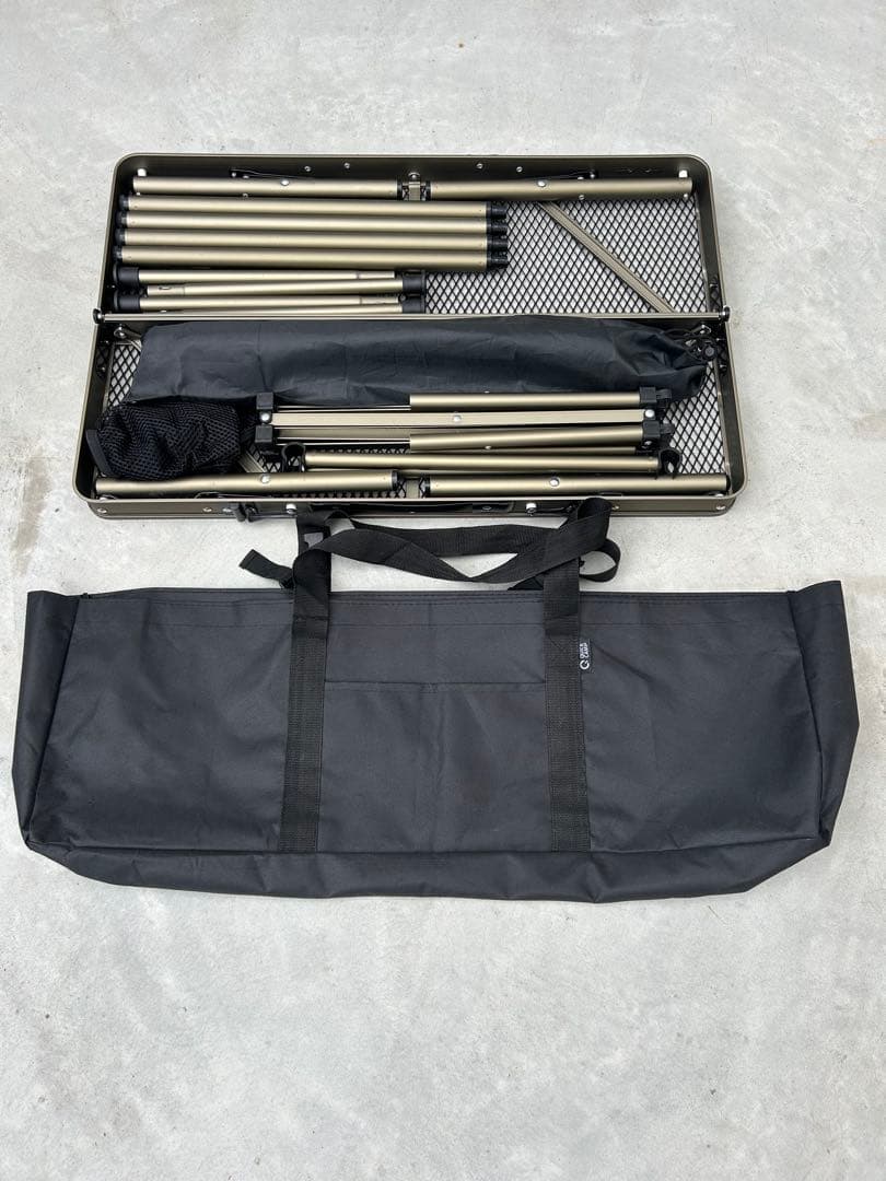 クイックキャンプ　フルメッシュキッチンテーブル ツーバーナー対応