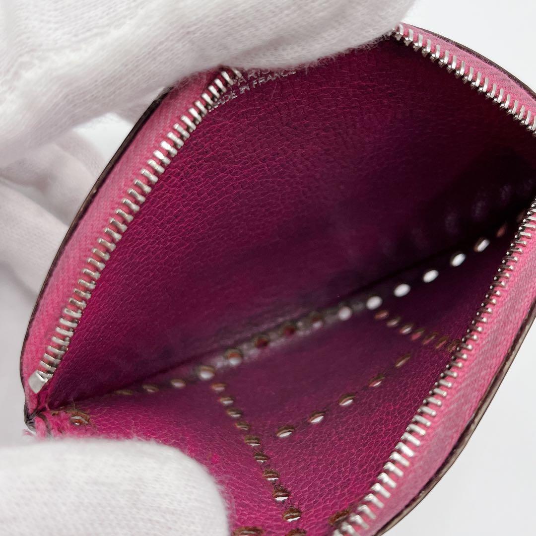 【極希少】HERMES ケース 小銭入れ エブリン ピンク シェーブル