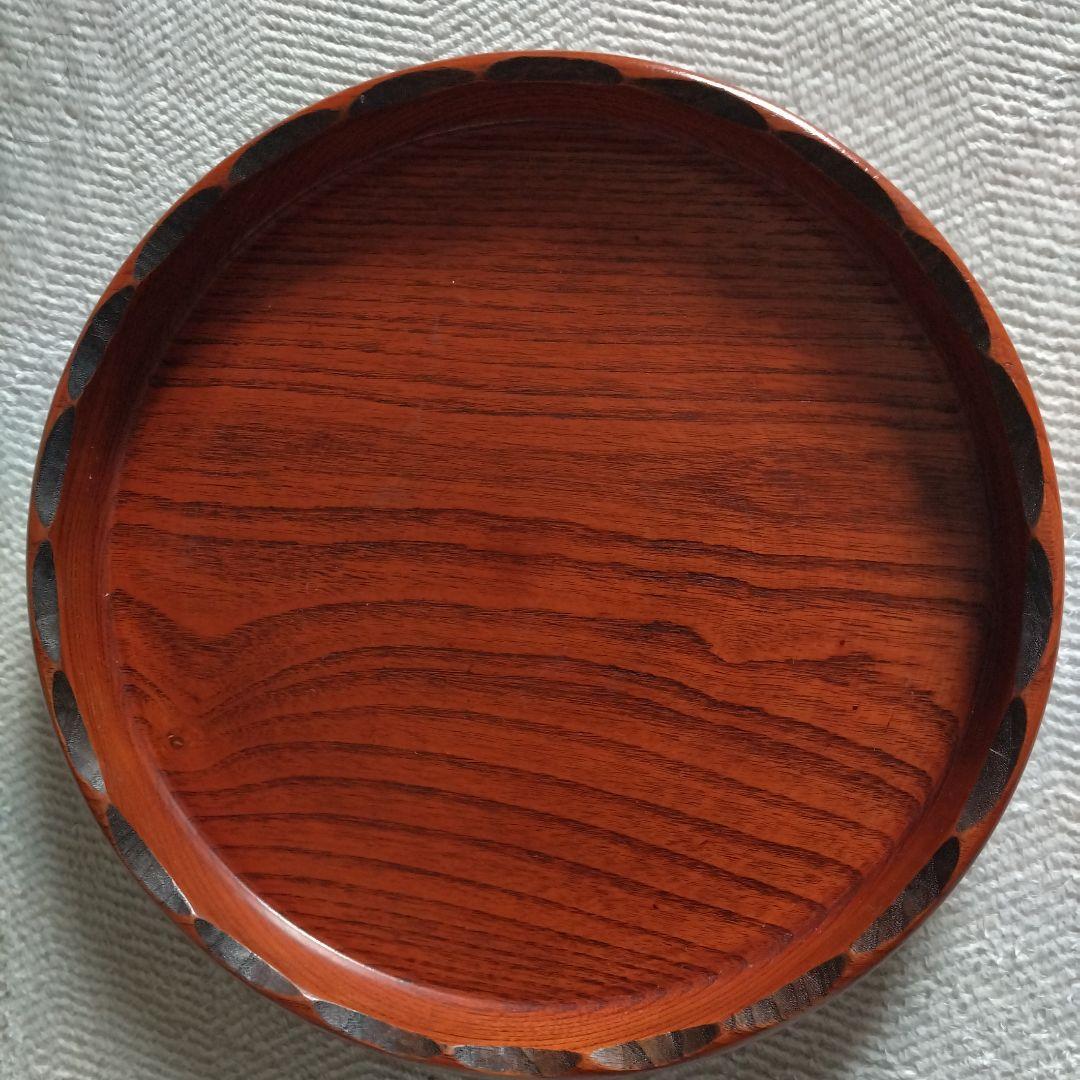 天然木製丸盆30㎝