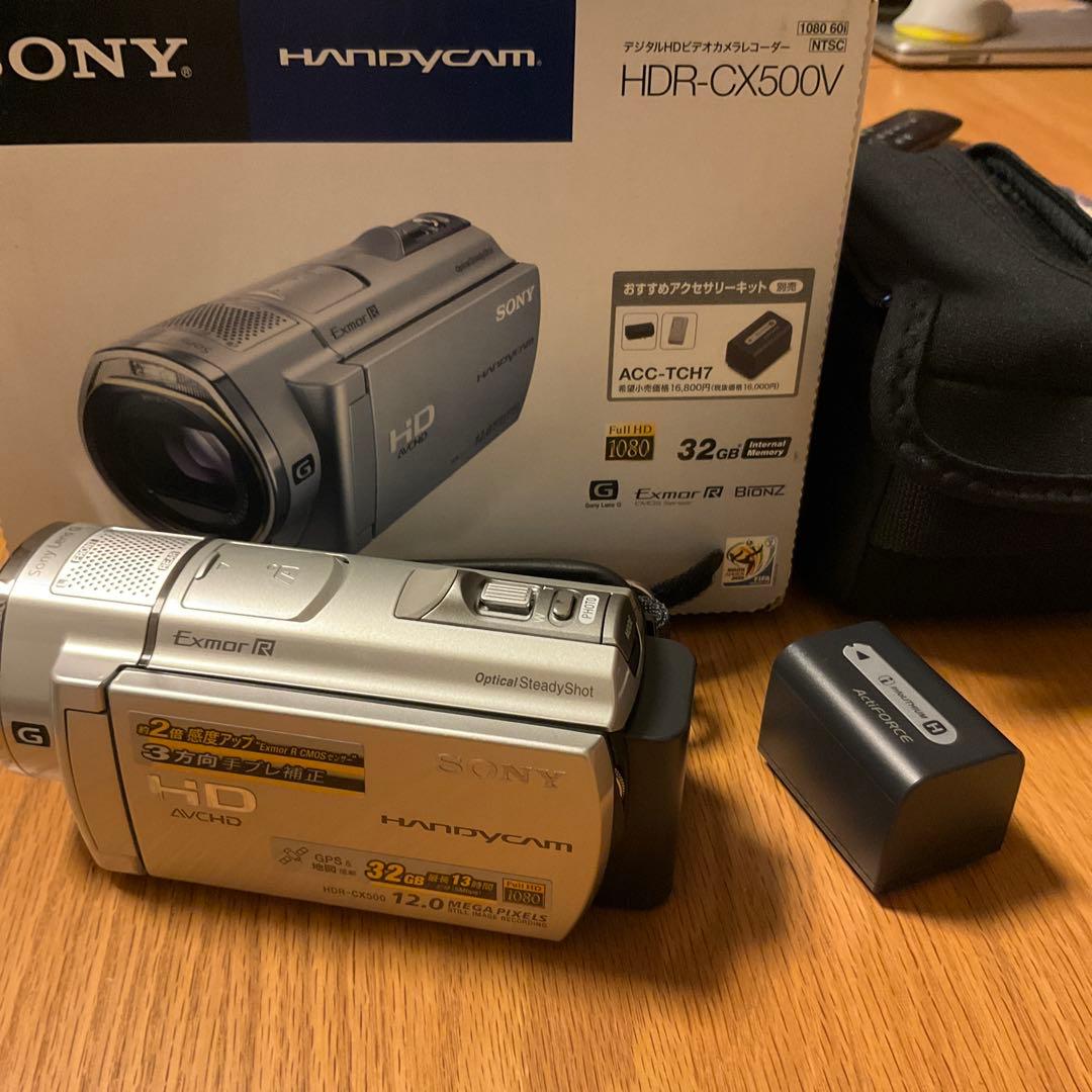 SONY HDR-CX500 ビデオカメラ 充電パック2個 ソフトケース付