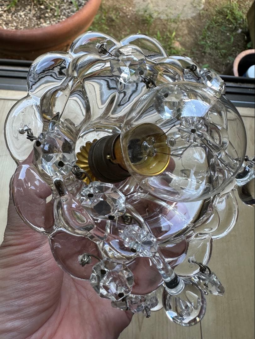 ＊ラスト1個＊ フランス アンティーク 大きな可愛いお花のミニシャンデリア＊