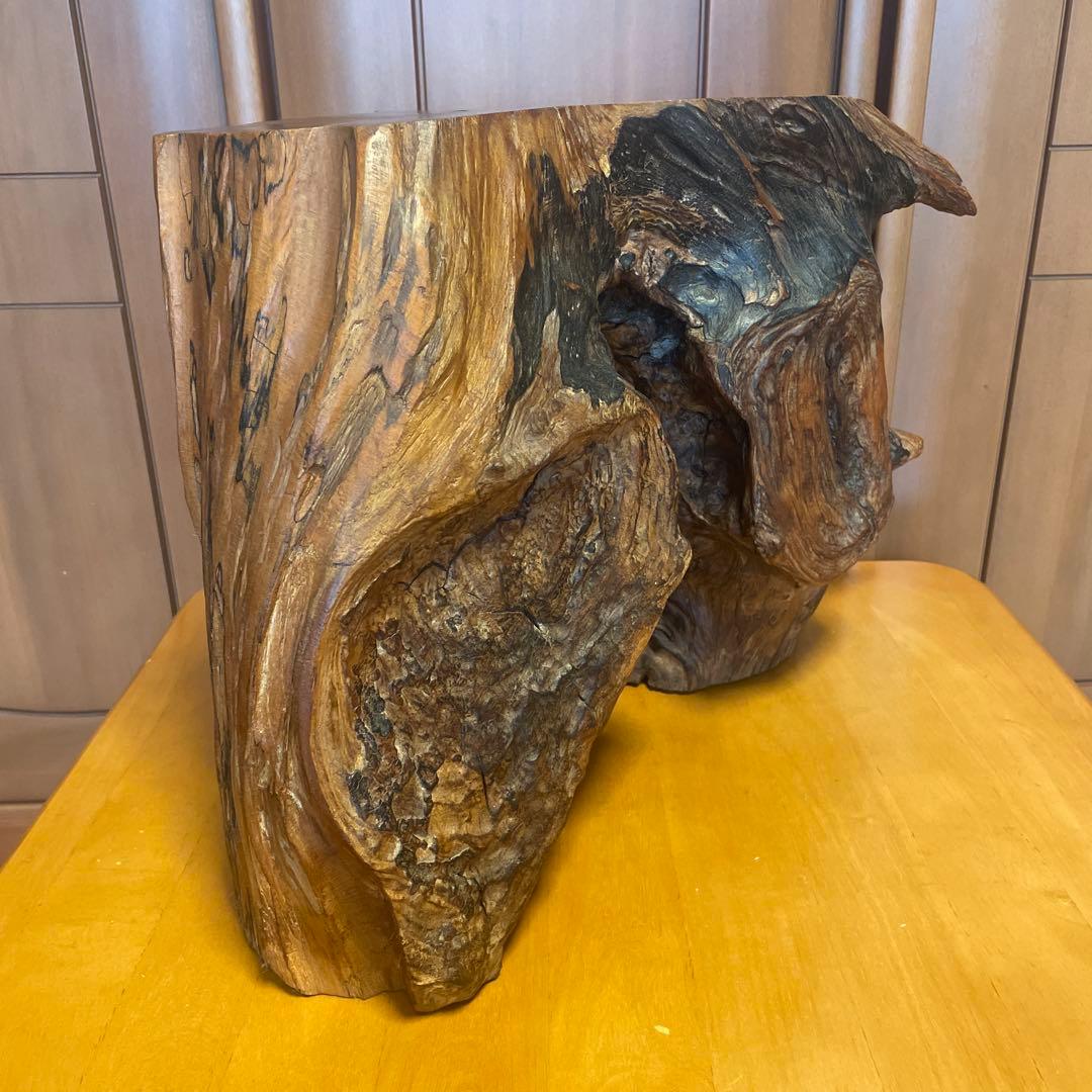 天然木 大型 花台 切り株 台座 飾り台　木工芸品