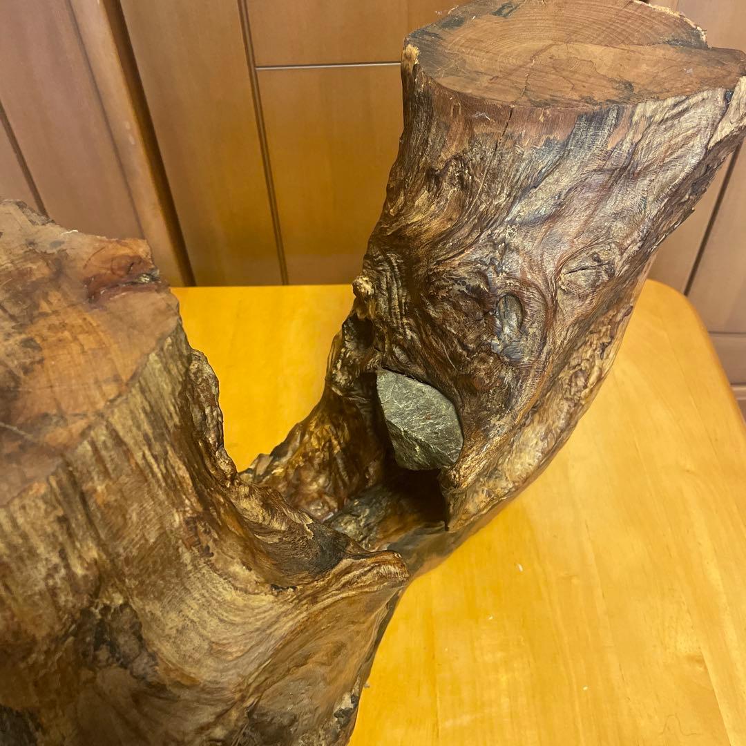 天然木 大型 花台 切り株 台座 飾り台　木工芸品