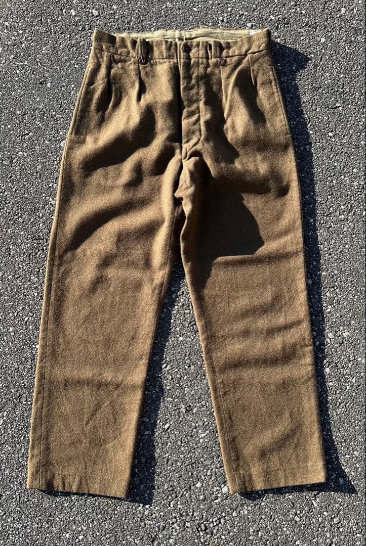 フランス軍 FRENCH ARMY M52 ウール パンツオリーブサイズ44