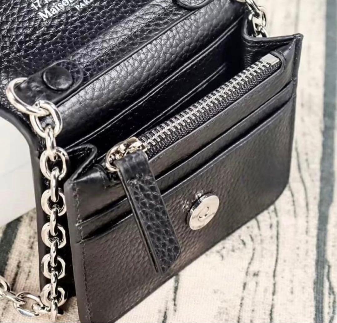 Maison Margiela ブラックレザー 財布 チェーン　マルジェラ