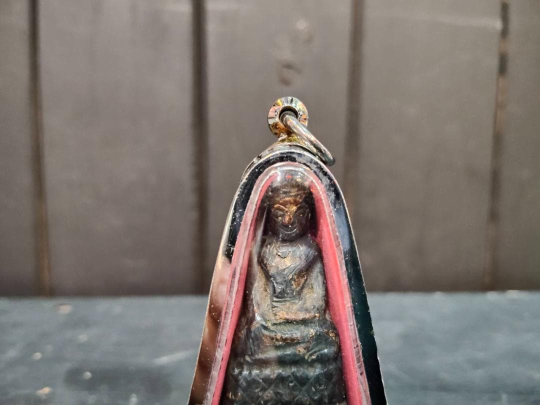 【大変貴重】銀箔製　釈迦如来像　プラクルアン　19世紀　アンティーク