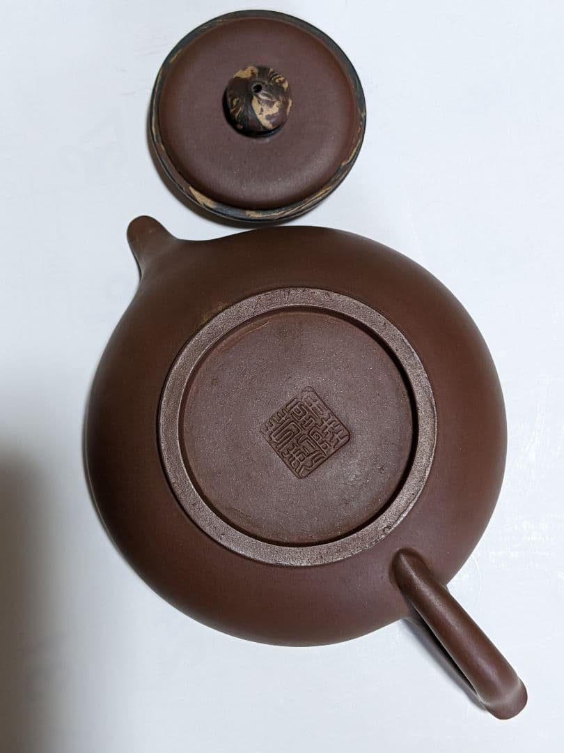 ♦中国 紫泥 茶壺 古玩 宜興窯？タタラ作りアンティーク 骨董品 コレクション