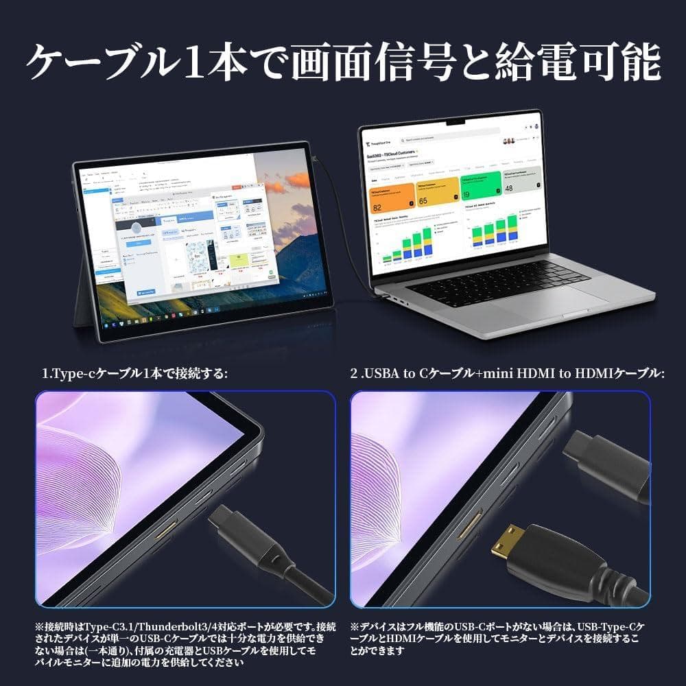 セール中✨モバイルモニター 4K 15インチ　タッチパネル　ポータブルモニター