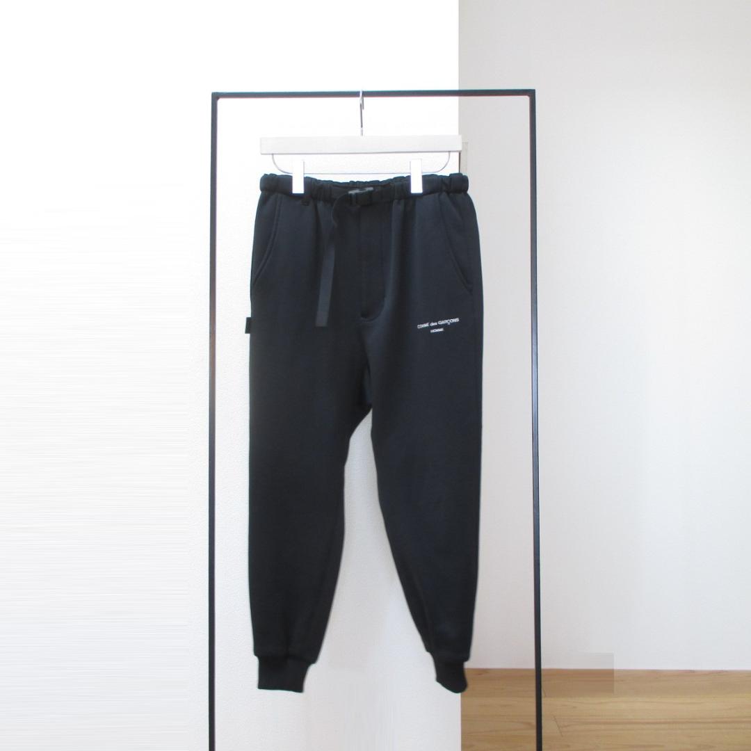 コムデギャルソンオム ロゴ入りサルエルジョガーパンツ ブラックS 裏フリース