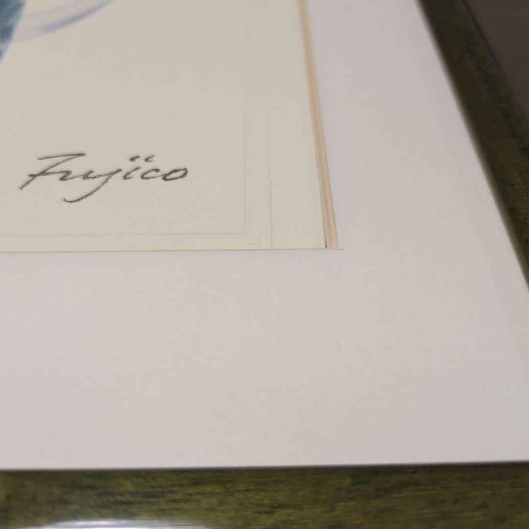 橋本 不二子 額付き サイン・エディション有 限定版画 ボタニカルアート人気画家